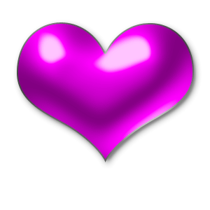Gif animé coeur violet